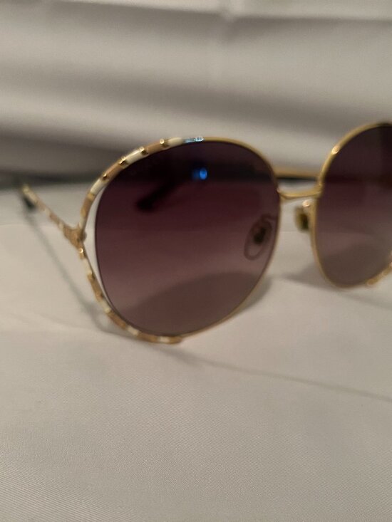 Gucci GG0595S 005 Gold Mirror Oversized Sunglasses main image 2